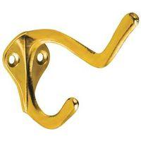 COAT/HAT HOOK ZINC BRIGHT BRS