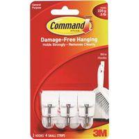 HOOK WIRE ADHESIVE SMALL WHITE