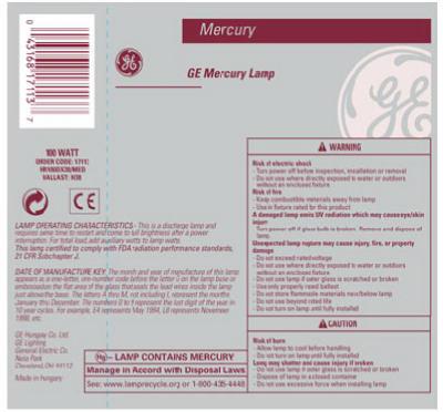 GE 100W Merc Vap Bulb