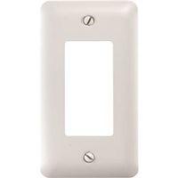WALL PLATE 1G DECR STEEL WHITE