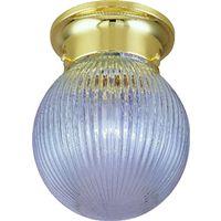 FIXTURE CEIL 1LT MED RIBBED PB