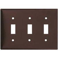 WALL PLATE 3 GANG THRMST BRWN