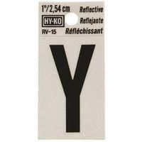 LETTER HOUSE Y 1IN REFL BLK
