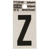 LETTER HOUSE Z 1IN REFL BLK