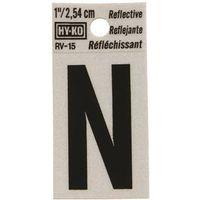 LETTER HOUSE N 1IN REFL BLK