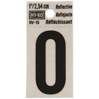 LETTER HOUSE O 1IN REFL BLK