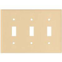 WALLPLATE 3 GANG IVORY DCRTV