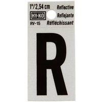 LETTER HOUSE R 1IN REFL BLK