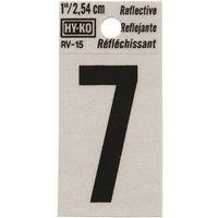 NUMBER HOUSE 7 1IN REFL BLK