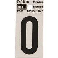 NUMBER HOUSE 0 1IN REFL BLK