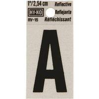 LETTER HOUSE A 1IN REFL BLK