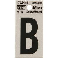 LETTER HOUSE B 1IN REFL BLK