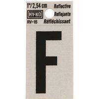 LETTER HOUSE F 1IN REFL BLK