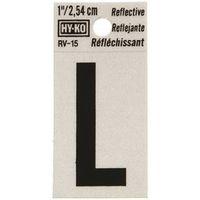 LETTER HOUSE L 1IN REFL BLK