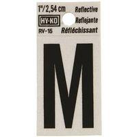 LETTER HOUSE M 1IN REFL BLK