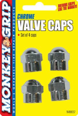 4PK CHR Hex Valved Cap