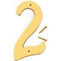NUMBER HOUSE 2 SB 4IN POL BRS