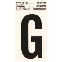 LETTER HOUSE G 2IN REFL BLK