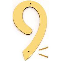 NUMBER HOUSE 9 SB 4IN POL BRS