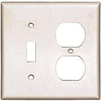 WALL PLATE 2G TGL/DUPL STD WHT