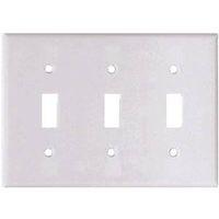 WALL PLATE 3GANG TGL STD WHITE