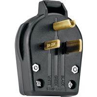 PLUG 3WIRE GROUND ANGLE BLACK