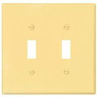 WALL PLATE 2GANG TGL POLY IVRY