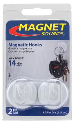 2PK WHT MAGNET AP HOOK