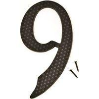 NUMBER HOUSE 9 ALUM 4.5IN BLK