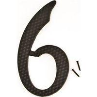 NUMBER HOUSE 6 ALUM 4.5IN BLK