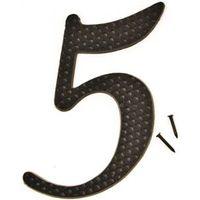 NUMBER HOUSE 5 ALUM 4.5IN BLK