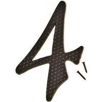 NUMBER HOUSE 4 ALUM 4.5IN BLK