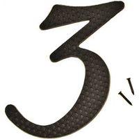 NUMBER HOUSE 3 ALUM 4.5IN BLK