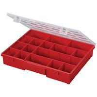 STORAGE BOX 17 COMPARTMENT RED