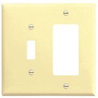 WALL PLATE TGL/RCKR 2GANG IVRY