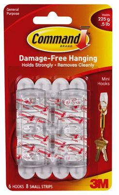 6PK MINI HOOK/COMMAND