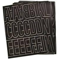 NUMBER/LETTER SET 3IN VNYL BLK