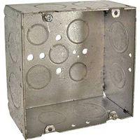 BOX OUTLET STEEL 4-11/16IN SQ
