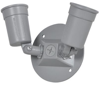 ME GRY RND DBL LAMP