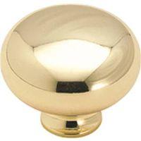 KNOB CABINET 1-5/16IN BRT BRS