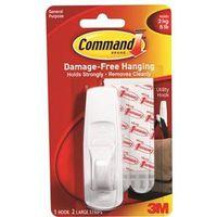 HOOK UTILITY LG W/STRIP WHT