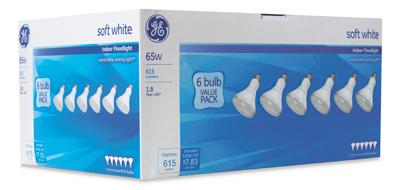 GE 6PK 65W FLD LIGHT