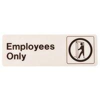 SIGN DECOR EMPLOYEE ONLY 3X9IN