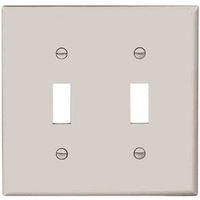 WALL PLATE 2GANG TGL STD WHITE