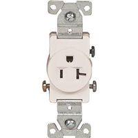 RECPT SINGLE COMM 3WRE 20A WHT