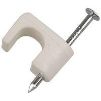 STAPLE COAX PLAST WHITE 1/4IN