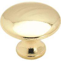 KNOB CABINET 1-1/4IN POL BRASS