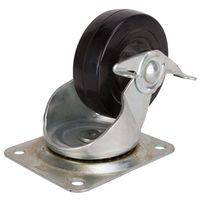 CASTER SWIVEL 4IN RUB/ZINC