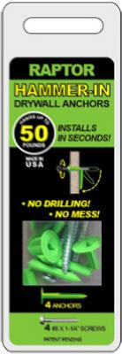4PK Wall Anchor/Screw