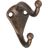 COAT/HAT HOOK 3IN ZINC ANT BRS